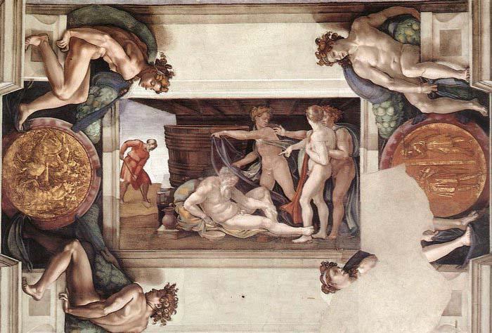 Michelangelo Buonarroti Drunkenness of Noah China oil painting art